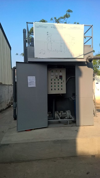 Trạm xử lý nước thải sinh hoạt 30m/ngày đêm tại nhà máy gỗ Tân Quang thuộc Cty CP nội thất Hòa Phát